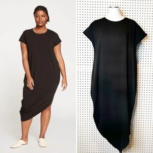 Universal Standard | Iconic Geneva Dress in Black, Short Sleeve, Crew Neck Sz. M